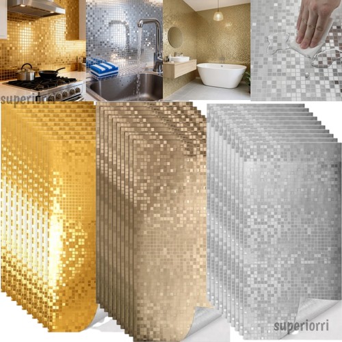 Metallic mosaic stick tiles - mosaic, on